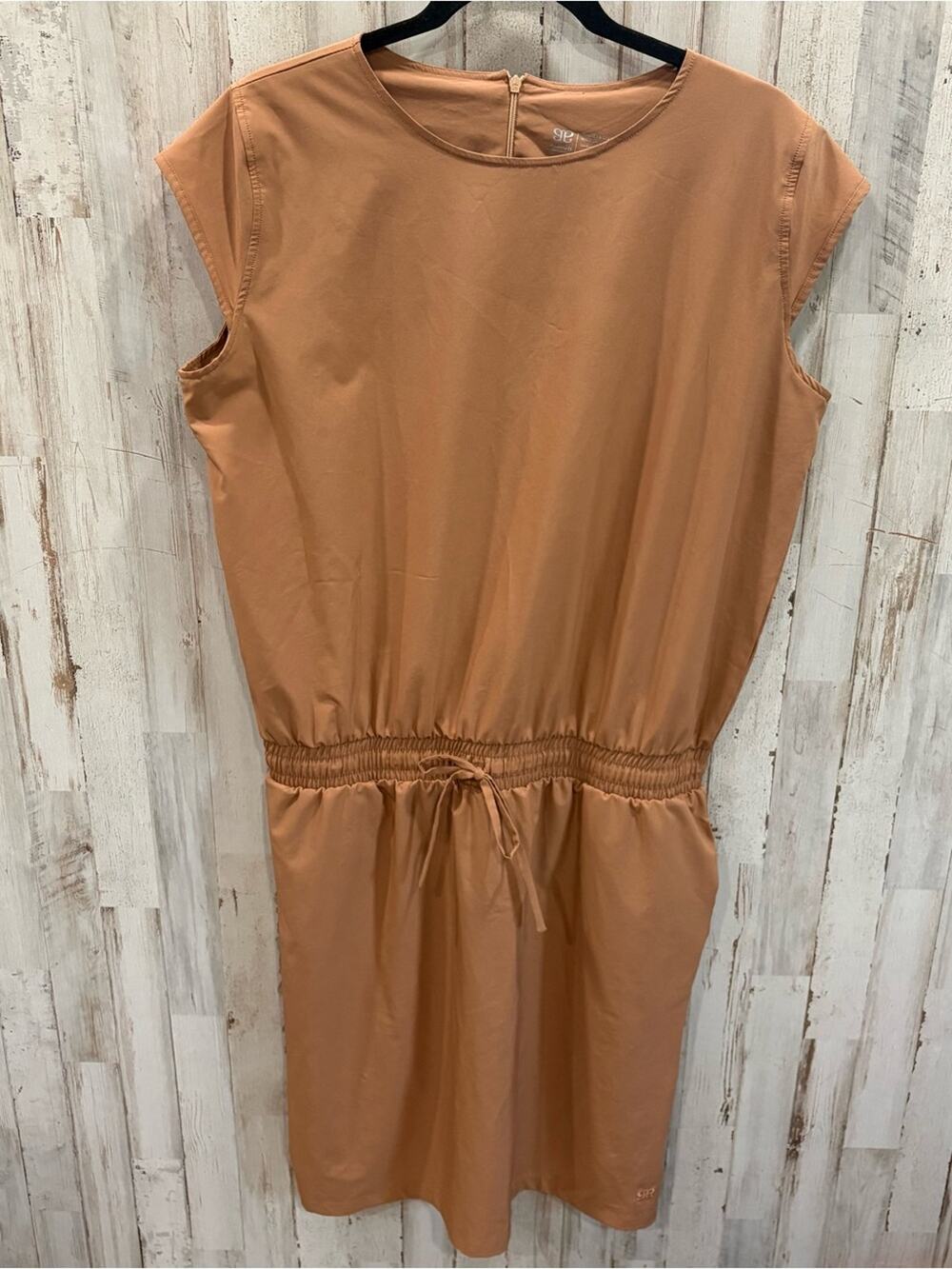 Albion Fit Going Places Athleisure Dress Sand Tan Lounge Womens XL Minimalist